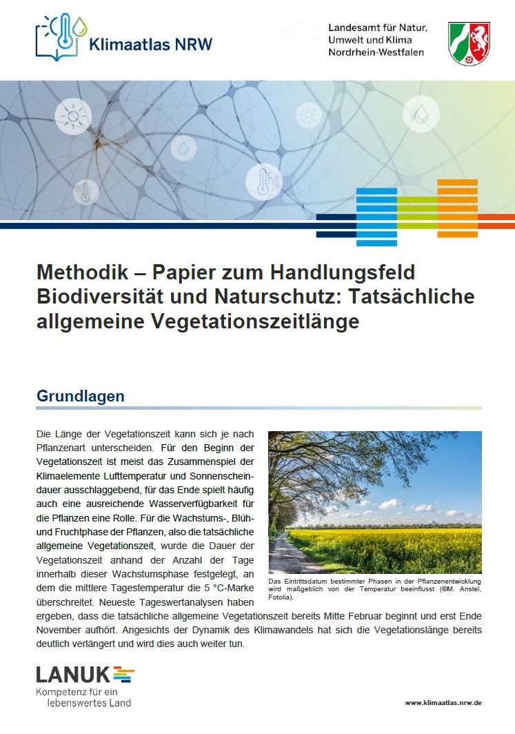 Titelbild Methodik PDF tatsächliche allgemeine Vegetationszeit
