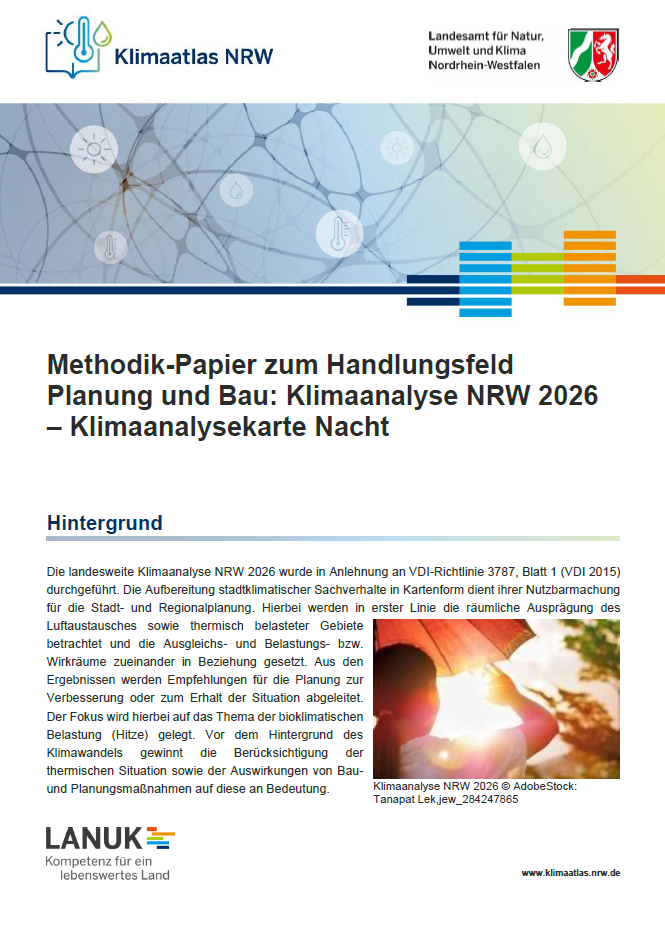 Titelblatt Methodik Klimaanalysekarte Nacht