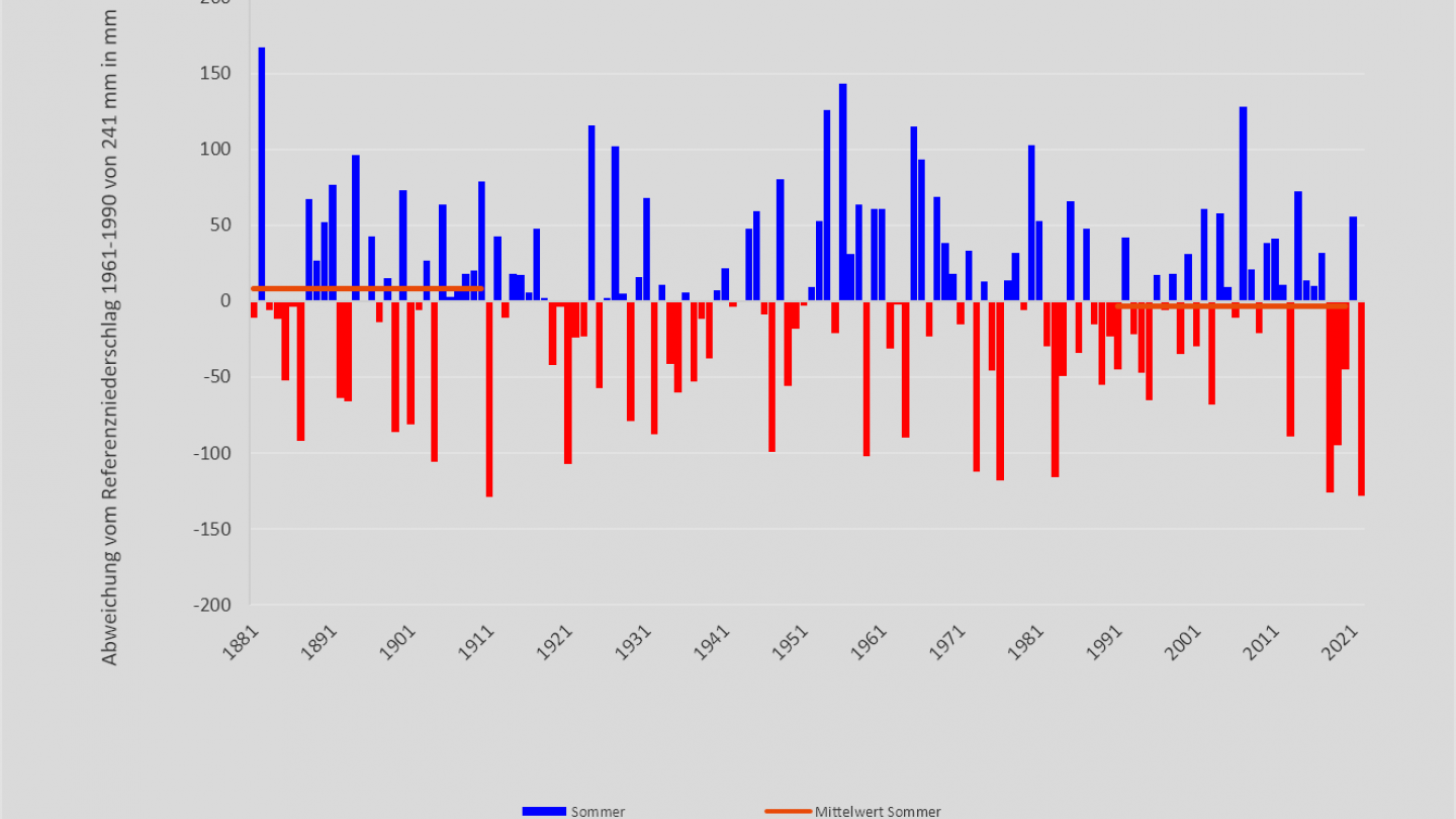 Niederschlag Sommer 2022