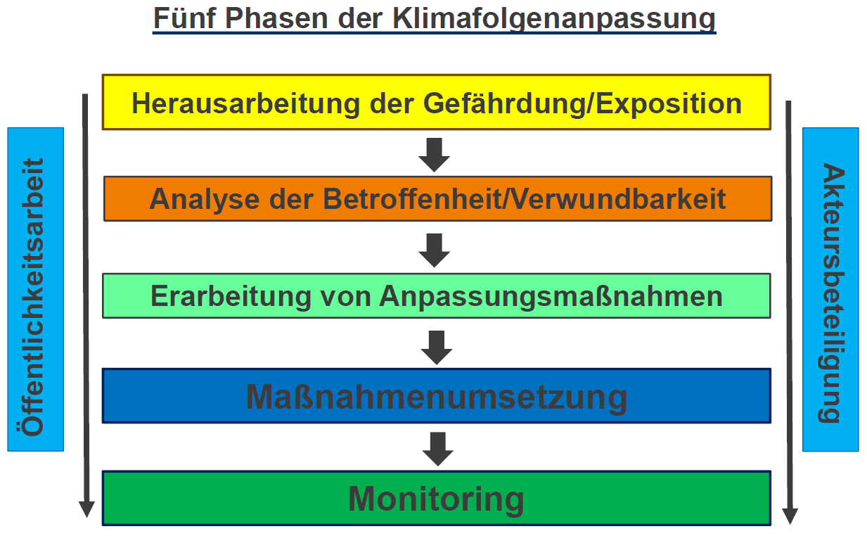 Abbildung Phasen der Klimafolgenanpassung