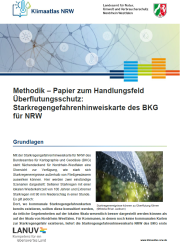 Titelblatt Methodikpapier Starkregengefahrenhinweiskarte NRW des BKG 