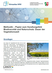 Titelblatt Methodikpapier Vegetationszeitlänge